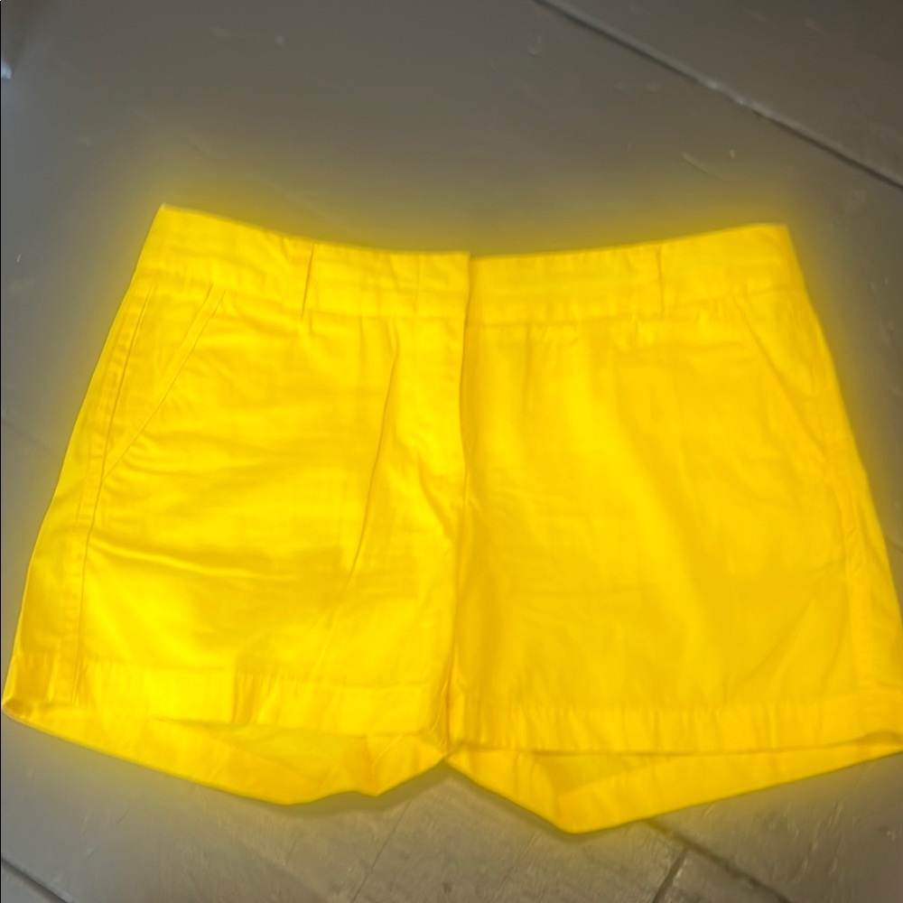 Bright yellow Jcrew shorts
